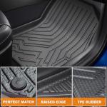 KUST Floor Mats Cargo Mat for Honda Accord Sedan 2013-2017, All Weather Floor Liners with Cargo Mat for Accord Accessories Rear Car Mats TPE Rubber Raised Edge
