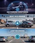 SIXTOP 4K Dash Cam Front and Rear, WiFi 4K+1080P Dual Dash Camera for Cars, 64G Card, GPS, 3” IPS Screen BSD/ADAS/LCA Night Vision G-Sensor Loop Recording 24H Parking Monitor App Control Wide Angle