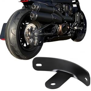 Otoolling Rear License Plate Tag Mount Bracket Motorcycle License Plate Bracket Curved Side Support Holder Compatible with Harley/Davidson Sportster 48 72 Iron 883 1200 Nightster Roadster 1993-up