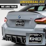 Premium Slim Chrome Silver License Plate Frames – 2 Pack, Rust-Free Stainless Steel, Rattle-Free & Street Legal Universal Fit with Screw Caps, Thin Metal Front & Rear Car Tag Holders - For Men & Women