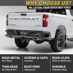 Premium Slim Chrome Silver License Plate Frames – 2 Pack, Rust-Free Stainless Steel, Rattle-Free & Street Legal Universal Fit with Screw Caps, Thin Metal Front & Rear Car Tag Holders - For Men & Women