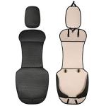 Auto Newer Luxury Breathable Car Seat Cover Fit Four Seasons, Universal Front of Car Seat Cushions, Bottom Seat Covers of Full Wrapped Edge,Universal Fit for 95% Cars,SUV(Black+Grey，2PCS)
