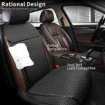 Auto Newer Luxury Breathable Car Seat Cover Fit Four Seasons, Universal Front of Car Seat Cushions, Bottom Seat Covers of Full Wrapped Edge,Universal Fit for 95% Cars,SUV(Black+Grey，2PCS)