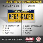 Premium Slim Chrome Silver License Plate Frames – 2 Pack, Rust-Free Stainless Steel, Rattle-Free & Street Legal Universal Fit with Screw Caps, Thin Metal Front & Rear Car Tag Holders - For Men & Women