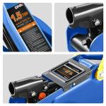 DNA Motoring 1.5 Ton Car Floor Jack Low Profile Hydraulic Trolley Service/Floor Jack, 1.5T / 3000 lbs Capacity, Lifting Range 5.3 Inch -12 Inch, with Storage Case, Blue, TOOLS-00327