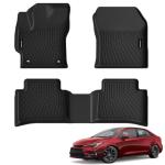 All Weather Floor Mat Fit for Toyota Corolla(Include Hybrid Exclude Hatchback) 2020-2025 TPE Rubber Liners Corolla Accessories All Season Guard Odorless Anti-Slip Liner Black
