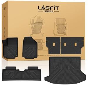 LASFIT Floor Mats & Cargo Liner with Backrest Mat 2025-2026 for Chevrolet Chevy Equinox/GMC Terrain (Not for Equinox EV), All Weather TPE Custom Fit Floor Mats, Car Mats Full Set for Equinox/Terrain