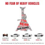 Big Red 3 Ton Heavy Duty Jack Stands