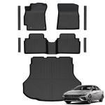 GALVAGNITE Floor Mats for Hyundai Elantra Gas 2021-2026, All Weather Floor Mats Trunk Cargo Liner and Door Sill Guards Accessories, Full Coverage Set (Not fit Hybrid Models)