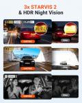 Vantrue New N4S 3 Channel Dash Cam, Front Rear Inside 2.7K+1440P+1440P Dashcam for Cars, Front and Rear Dual Channel, PlatePix™ Tech, STARVIS 2 Night Vision, Parking Mode, Wi-Fi, Support 1TB (RC18)