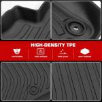 IKON MOTORSPORTS 3D TPE Floor Mats, Compatible with 2013-2017 Honda Accord Sedan 4-Door, All Weather Waterproof Anti-Slip Floor Liners, Front & 2nd Row Full Set Car Interior Accessories, Black