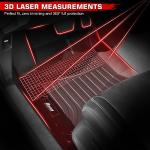 IKON MOTORSPORTS 3D TPE Floor Mats, Compatible with 2013-2017 Honda Accord Sedan 4-Door, All Weather Waterproof Anti-Slip Floor Liners, Front & 2nd Row Full Set Car Interior Accessories, Black