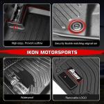 IKON MOTORSPORTS 3D TPE Floor Mats, Compatible with 2013-2017 Honda Accord Sedan 4-Door, All Weather Waterproof Anti-Slip Floor Liners, Front & 2nd Row Full Set Car Interior Accessories, Black