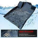 IKON MOTORSPORTS 3D TPE Floor Mats, Compatible with 2013-2017 Honda Accord Sedan 4-Door, All Weather Waterproof Anti-Slip Floor Liners, Front & 2nd Row Full Set Car Interior Accessories, Black