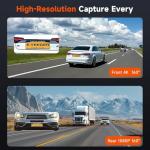 E-YEEGER Dash Cam Front and Rear, 4K+1080P Dual Channel Dash Camera for Cars with Night Vision, Mini Car Camera with 1.97” IPS Screen, G-Sensor, 24H Parking Mode, Loop Recording 32GB Card Included