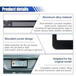 ZIMISI 2PCS Matte Black License Plate Frames, Stainless Steel Tag Frame, Car License Plate Protector Holder with Screws Fasteners Caps, Universal Front & Rear Car License Plate Cover (2 Holes/Black)