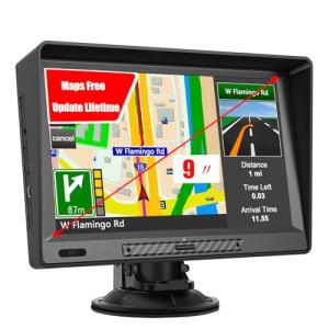 AWESAFE 9" GPS Navigator for Car Truck RV,Car GPS Navigation System with Lifetime Maps Update,Vehicle GPS with Speed and Red Light Warning