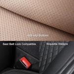 Black Panther 1 Pair Luxury Car Seat Covers Protectors, Universal Anti-Slip Driver Seat Cover with Partial Backrest Coverage (Middle Part Only), Diamond Pattern, Compatible with 95% Cars (Black)