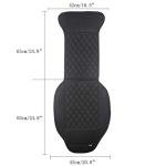 Black Panther 1 Pair Luxury Car Seat Covers Protectors, Universal Anti-Slip Driver Seat Cover with Partial Backrest Coverage (Middle Part Only), Diamond Pattern, Compatible with 95% Cars (Black)