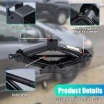 GAOLAOSY 2PCS Car Scissor Jack Kit, Heavy Duty Portable Car Lift Jacks Tool with 2 Ton/4,409 lbs Capacity, Universal Auto Tire Jack with Ratchet Wrench, Auto Emergency Accessories for Cars SUV MPV