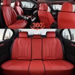 Coverado Seat Covers, Car Seat Covers Full Set, Red Car Seat Cover, Car Seat Covers Front Seats Back Seat Covers, Waterproof Car Seat Cushion, Leather Seat Protector Universal Fit Most Cars