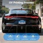 2 Pack Matte Black Veteran License Plate Frames for US Navy, Alloy License Plate Holders for Department of The Navy, 4 Holes Metal Universal US Car License Plate Covers for Don with Screws