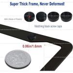 2 Pack Matte Black Veteran License Plate Frames for US Navy, Alloy License Plate Holders for Department of The Navy, 4 Holes Metal Universal US Car License Plate Covers for Don with Screws