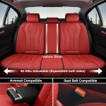 Coverado Seat Covers, Car Seat Covers Full Set, Red Car Seat Cover, Car Seat Covers Front Seats Back Seat Covers, Waterproof Car Seat Cushion, Leather Seat Protector Universal Fit Most Cars