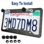 2 Pack Matte Black Veteran License Plate Frames for US Navy, Alloy License Plate Holders for Department of The Navy, 4 Holes Metal Universal US Car License Plate Covers for Don with Screws