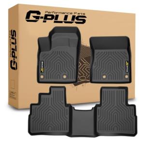 G-PLUS Floor Mats Fit for 2021 2022 2023 2024 2025 Nissan Rogue (Not for Sport Models) Floor Liners,Custom Fit TPE All Weather Protection Heavy Duty Floor Liners Cargo Mats 1st & 2nd Row