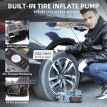 EFFIROSO Portable 5 Ton 12V Electric Car Jack Kit Hydraulic Floor Jack with Tire Inflator Pump for Vehicle Emergency Repair Kit 11023lbs Jack Only