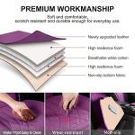 BEITK 2 Pack Leather Front Car Seat Covers, Universal Sideless Car Seat Protectors with Storage Pocket and Seat Belt Pads, Waterproof Automotive Seat Cover for Cars Trucks SUV(Purple)