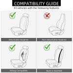 BEITK 2 Pack Leather Front Car Seat Covers, Universal Sideless Car Seat Protectors with Storage Pocket and Seat Belt Pads, Waterproof Automotive Seat Cover for Cars Trucks SUV(Purple)