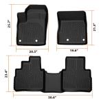 G-PLUS Floor Mats Fit for 2021 2022 2023 2024 2025 Nissan Rogue (Not for Sport Models) Floor Liners,Custom Fit TPE All Weather Protection Heavy Duty Floor Liners Cargo Mats 1st & 2nd Row