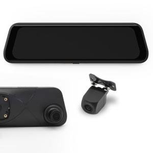 Stinger Universal 9.66” 4K UHD Touchscreen Digital Rear View Mirror Monitor & 4K Front Dashcam, 2K Back Up Camera, Anti-Glare Night Vision, Built-in DVR w/ 64GB SD Card, Impact Detection