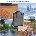 Drytuns Floor Mats for Honda CR-V 2023 2024 2025 2026, TPE Rubber All Weather Floor Liners for Honda CRV Hybrid & e:FCEV 2023-2026, Odorless Anti-Slip 1st & 2nd Row Car Liners
