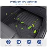 Drytuns Floor Mats for Honda CR-V 2023 2024 2025 2026, TPE Rubber All Weather Floor Liners for Honda CRV Hybrid & e:FCEV 2023-2026, Odorless Anti-Slip 1st & 2nd Row Car Liners