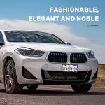 QUANQIUFEI 2 Pack Bling License Plate Frames, Sparkly Rhinestone Diamond Car License Plate Cover for Women, Stainless Steel Car Accessories with Glitter Crystal Caps (Black)