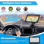 GPS Navigator for Car Truck RV,7 inch Touch Screen Latest 2026 Map, Real Voice Spoken Turn-by-Turn Direction Reminding Navigation System, Vehicle GPS with Speed and Red Light Warning