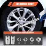 nkpyln 3 Ton (6610 Lbs) Car Jack, Universal Heavy Duty Scissor Jack, Professional Spare Tire Changing Kit with Lug Wrench, Portable Car Emergency Lift Jack Kit for Car, SUV, Sedan, Crossover