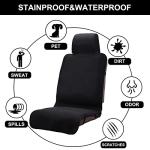 DREAMANIA Waterproof Seat Cover, 2pcs Upgraded Sweat Carseat Protector, Perfect for Universal Anti-Slip Car Truck SUV Seat, Ideal for Surfing Yoga Gym Workout, Black