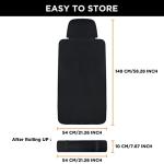 DREAMANIA Waterproof Seat Cover, 2pcs Upgraded Sweat Carseat Protector, Perfect for Universal Anti-Slip Car Truck SUV Seat, Ideal for Surfing Yoga Gym Workout, Black