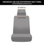DREAMANIA Waterproof Seat Cover, 2pcs Upgraded Sweat Carseat Protector, Perfect for Universal Anti-Slip Car Truck SUV Seat, Ideal for Surfing Yoga Gym Workout, Black