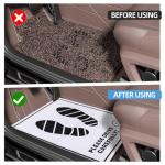 100 Pcs Paper Car Floor Mats - 20"x16" Disposable Auto Floor Pads with Footprint Words | Bulk White Kraft Paper Mats for Car Detailing Supplies, Dealerships & Vehicle Protection