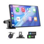 VUKARUAL Wireless Apple Carplay and Android Auto Screen for Car, 7" HD Portable Touch Screen Car Stereo with Bluetooth, Backup Camera, Navigation, Mirror Link for All Vehicles