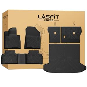 LASFIT Floor Mats & Cargo Mat with Seatback for Hyundai Tucson Gas 2026 2025 2024 2023 2022 SEL/SEL Convenience/SE/XRT, All Weather TPE Car Mats Custom Fit Tucson 2022-2026 Floor Liners & Trunk Mat