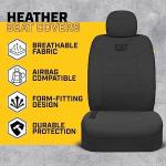Cat CozyBlend Car Seat Covers, Charcoal Heather - Premium Jersey Fabric Seat Covers for Cars Trucks SUV, Breathable Cotton Car Seat Covers Front Seats Only, Universal Fit Automotive Interior Covers
