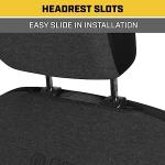 Cat CozyBlend Car Seat Covers, Charcoal Heather - Premium Jersey Fabric Seat Covers for Cars Trucks SUV, Breathable Cotton Car Seat Covers Front Seats Only, Universal Fit Automotive Interior Covers