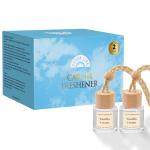 HoogaLife Car Air Freshener Diffuser 2 Pack Hanging Air Freshener Diffuser - Vanilla Cream Fragrance Oil Air Diffuser for Car, 45+ Days Long Lasting Fragrance Made in USA Car Air Fresheners