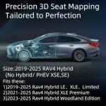 EKR Custom Fit RAV4 Hybrid Car Seat Covers for Select Toyota RAV4 Hybrid (Not for XSE&2022-2024 SE Hybrid) 2019 2020 2021 2022 2023 2024 - Full Set,Leather (Black)